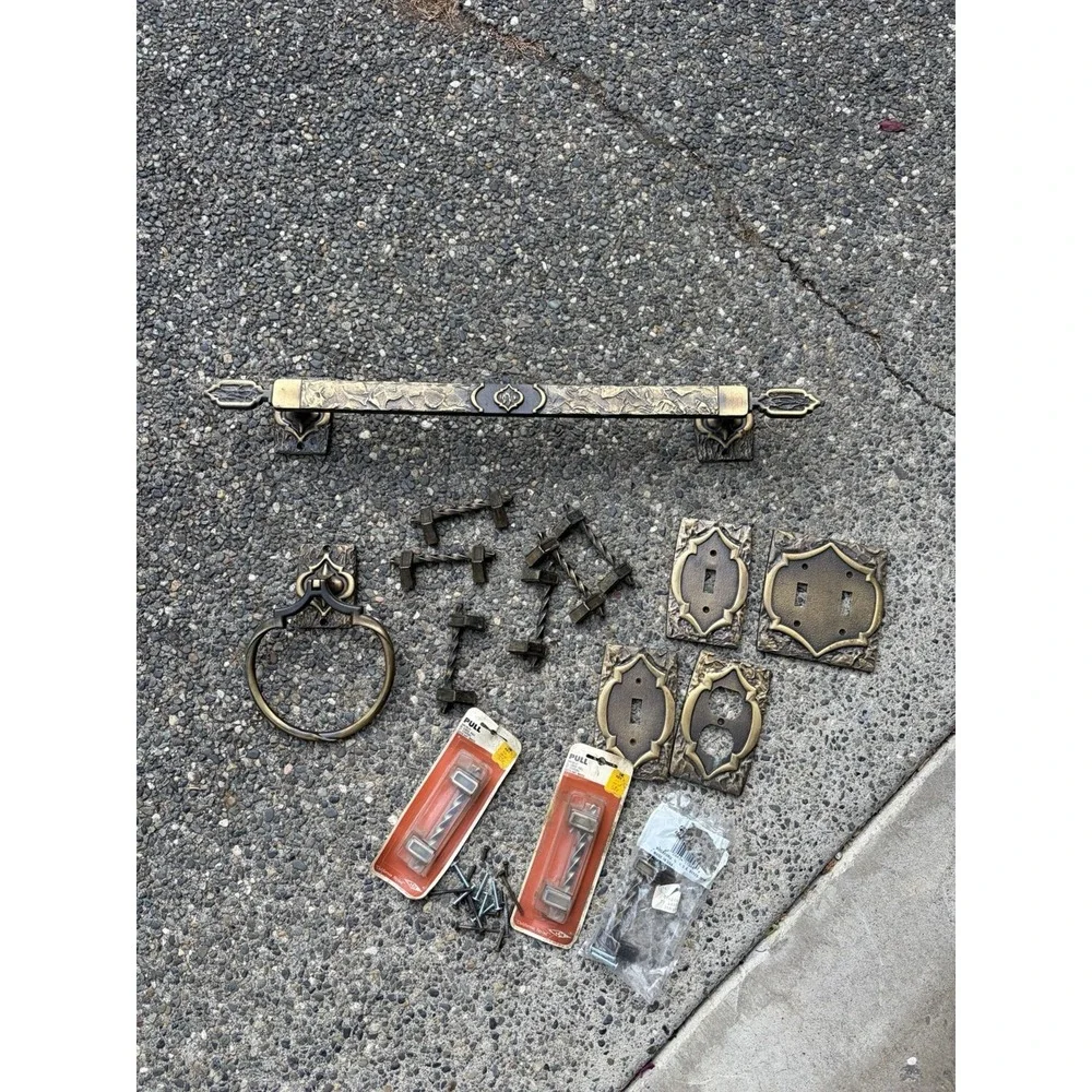 Vintage JB California Styled Towel Rings & Hooks Outlet Covers Handles LOT